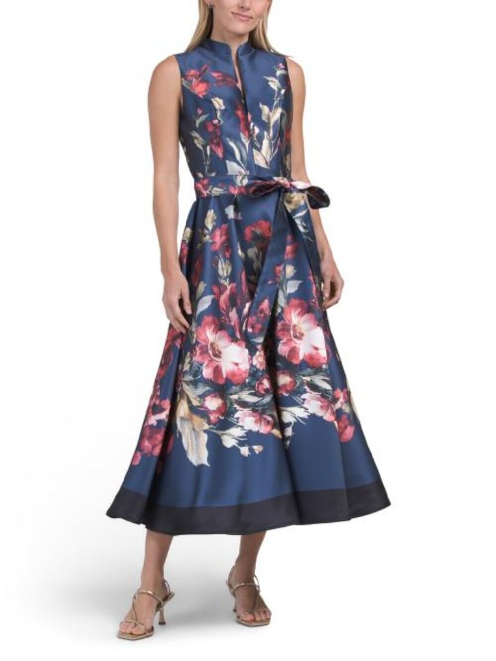 RENE BY RENE RUIZ Sleeveless Mikado Tea-length Gown